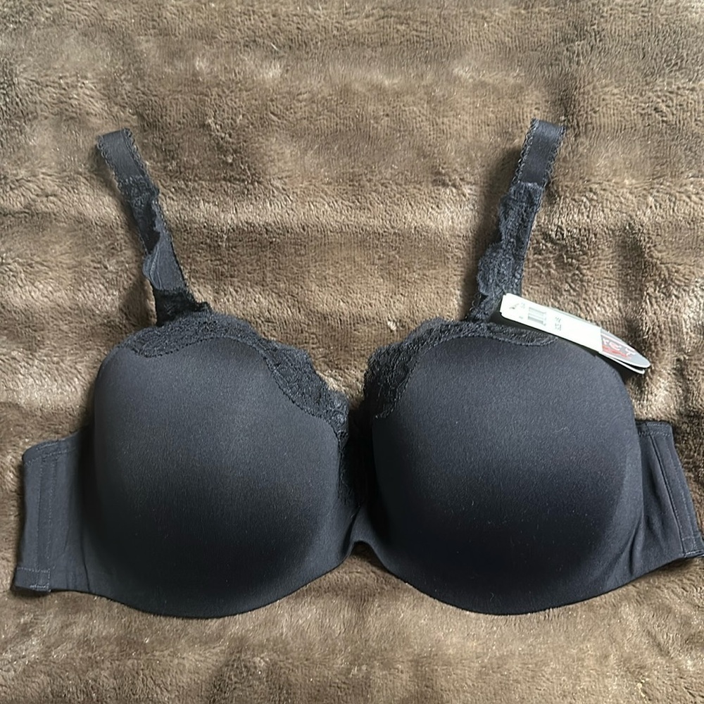 NWT LE MYSTERE Dream Tisha Lace Bra # 965 Black Sz 44B